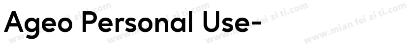 Ageo Personal Use字体转换